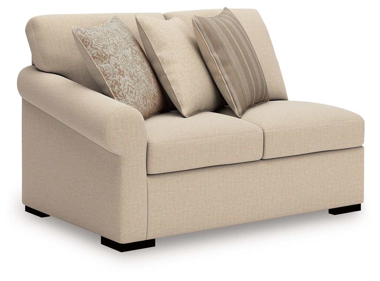 LadyMae Brown and Beige 4-Piece Right Arm Facing Chaise Sectional by Ashley at Eve Furniture