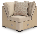 LadyMae Brown and Beige 4-Piece Right Arm Facing Chaise Sectional by Ashley at Eve Furniture