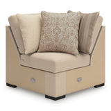 LadyMae Brown and Beige 5-Piece Left Arm Facing Chaise Sectional by Ashley at Eve Furniture