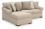 LadyMae Twill 2-Piece Left Arm Facing Chaise Sectional by Ashley at Eve Furniture