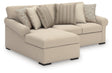 LadyMae Brown and Beige 2-Piece Left Arm Facing Chaise Sectional by Ashley at Eve Furniture