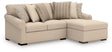 LadyMae Brown and Beige 2-Piece Right Arm Facing Chaise Sectional by Ashley at Eve Furniture