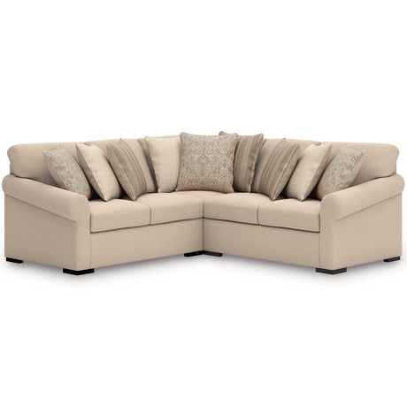LadyMae Twill 3-Piece Sectional by Ashley at Eve Furniture
