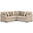 LadyMae Brown and Beige 3-Piece Sectional by Ashley at Eve Furniture