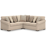 LadyMae Brown and Beige 3-Piece Sectional by Ashley at Eve Furniture