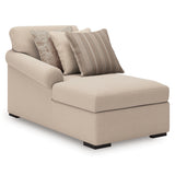 LadyMae Brown and Beige 5-Piece Left Arm Facing Chaise Sectional by Ashley at Eve Furniture