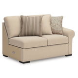 LadyMae Twill 5-Piece Left Arm Facing Chaise Sectional by Ashley at Eve Furniture