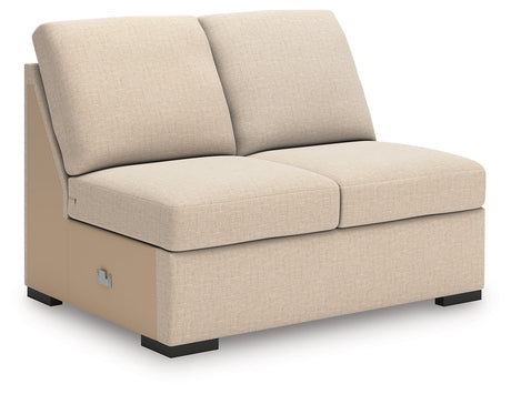 LadyMae Brown and Beige 5-Piece Right Arm Facing Chaise Sectional by Ashley at Eve Furniture
