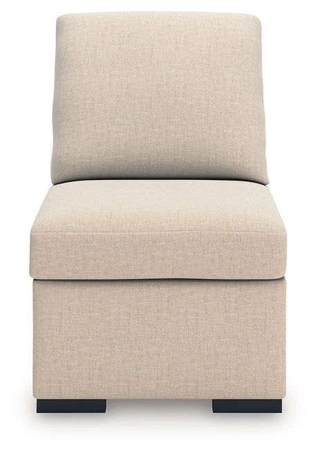 LadyMae Twill Armless Chair by Ashley at Eve Furniture