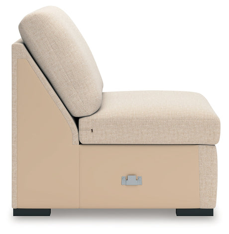 LadyMae Twill Armless Chair by Ashley at Eve Furniture