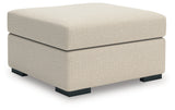 LadyMae Twill Oversized Accent Ottoman by Ashley at Eve Furniture