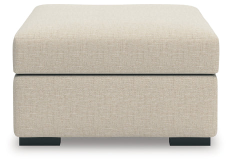 LadyMae Twill Oversized Accent Ottoman by Ashley at Eve Furniture