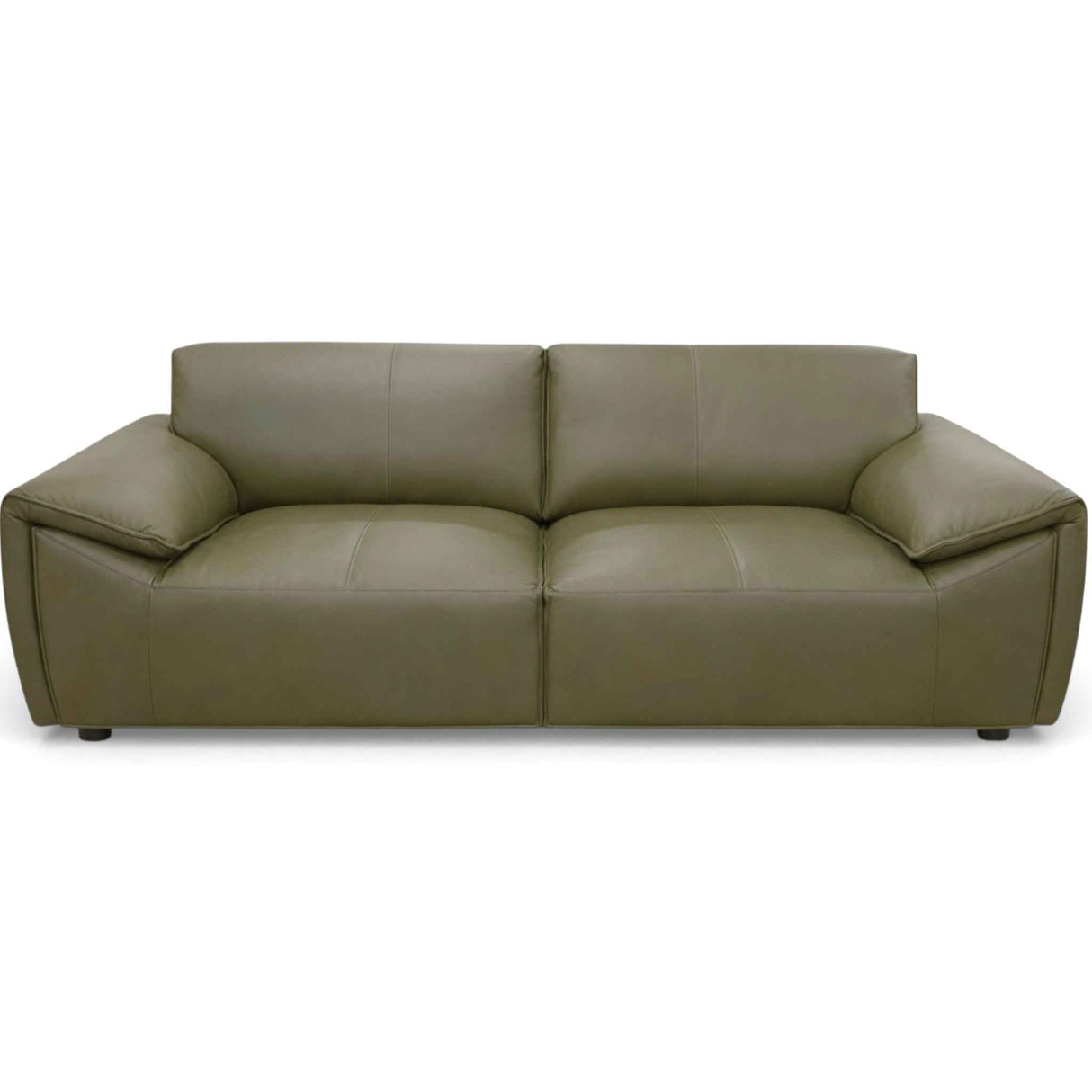 Laffey Olive Green Top Grain Leather Sofa by Ashcroft Furniture at Eve Furniture