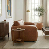 Laffey Tan Top Grain Leather Sofa by Ashcroft Furniture at Eve Furniture