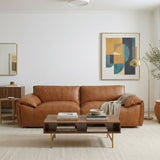 Laffey Tan Top Grain Leather Sofa by Ashcroft Furniture at Eve Furniture