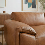 Laffey Tan Top Grain Leather Sofa by Ashcroft Furniture at Eve Furniture