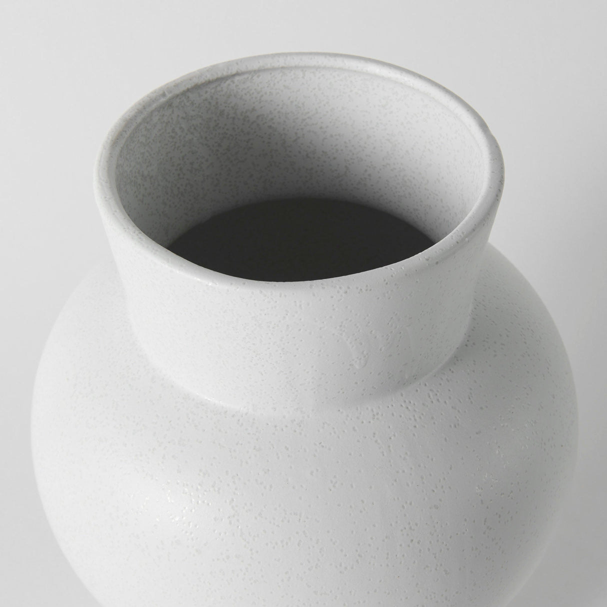 Laforge 10.8H Medium White Ceramic Vase by Mercana at Eve Furniture