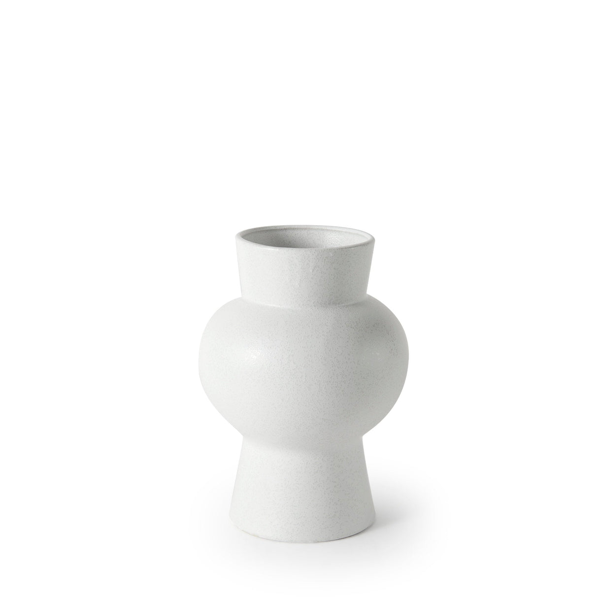 Laforge 10.8H Medium White Ceramic Vase by Mercana at Eve Furniture