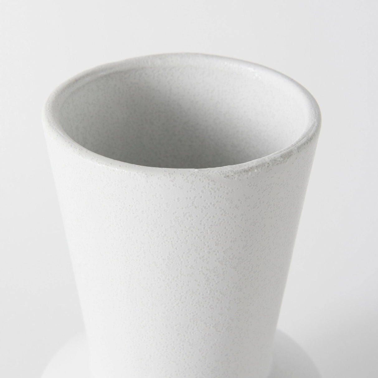 Laforge 9.4H Small White Ceramic Vase by Mercana at Eve Furniture