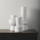 Laforge 9.4H Small White Ceramic Vase by Mercana at Eve Furniture