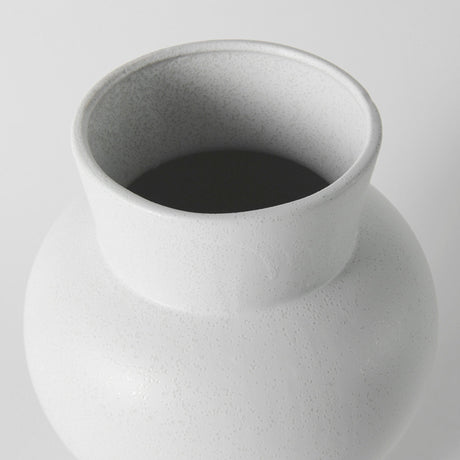 Laforge Medium White Ceramic Vase by Mercana at Eve Furniture