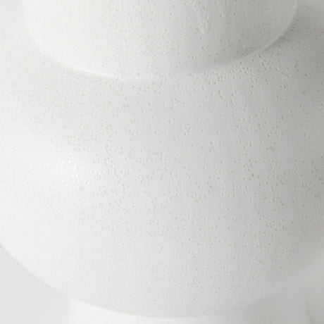 Laforge Medium White Ceramic Vase by Mercana at Eve Furniture