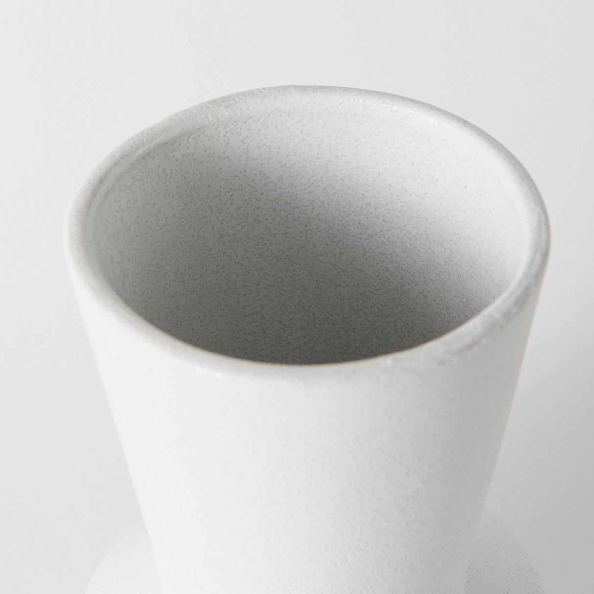 Laforge Small White Ceramic Vase by Mercana at Eve Furniture