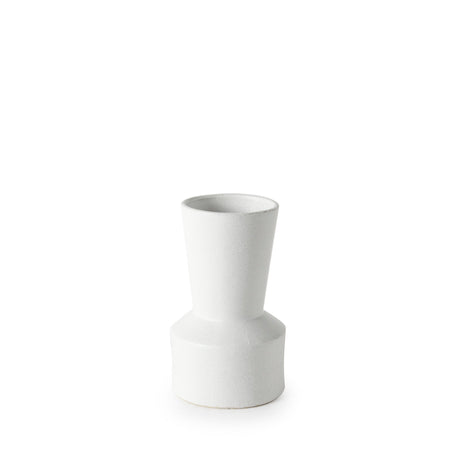 Laforge Small White Ceramic Vase by Mercana at Eve Furniture