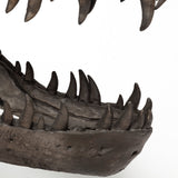 Lagrane Brown Resin Tyrannosaurus T Rex Dinosaur Skull Replica by Mercana at Eve Furniture