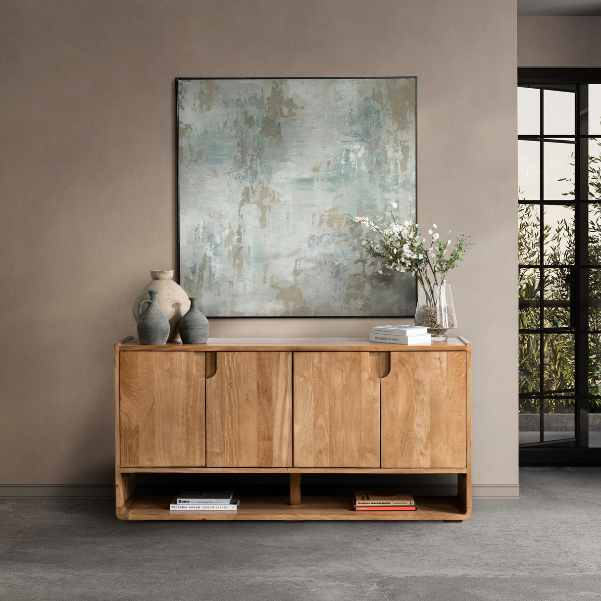 Laguna 4 Door Buffet - Natural Maple by Classic Home at Eve Furniture