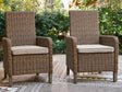 Laguna Heights Arm Chair With Cushion Set of 2 by Ashley at Eve Furniture