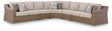 Laguna Heights Beige 5-Piece Outdoor Sectional by Ashley at Eve Furniture
