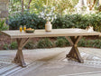 Laguna Heights Beige Outdoor Dining Table by Ashley at Eve Furniture