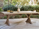 Laguna Heights Beige Outdoor Dining Table by Ashley at Eve Furniture