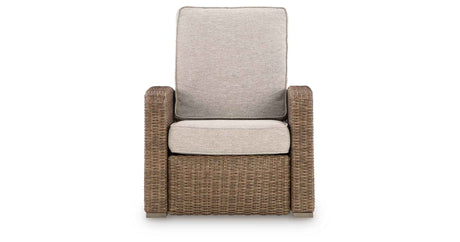 Laguna Heights Beige Outdoor Recliner by Ashley at Eve Furniture