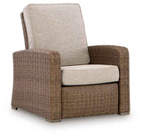 Laguna Heights Beige Outdoor Recliner by Ashley at Eve Furniture