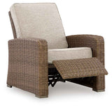 Laguna Heights Beige Outdoor Recliner by Ashley at Eve Furniture