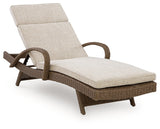 Laguna Heights Chaise Lounge with Cushion by Ashley at Eve Furniture
