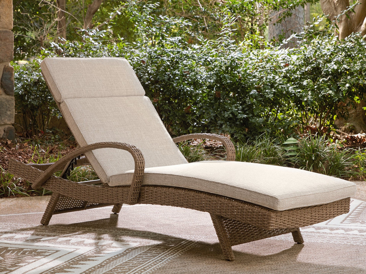 Laguna Heights Chaise Lounge with Cushion by Ashley at Eve Furniture