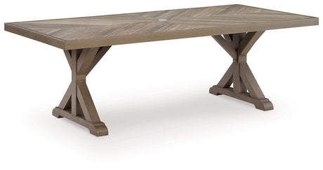 Laguna Heights RECT Dining Table w/UMB OPT by Ashley at Eve Furniture