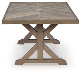 Laguna Heights RECT Dining Table w/UMB OPT