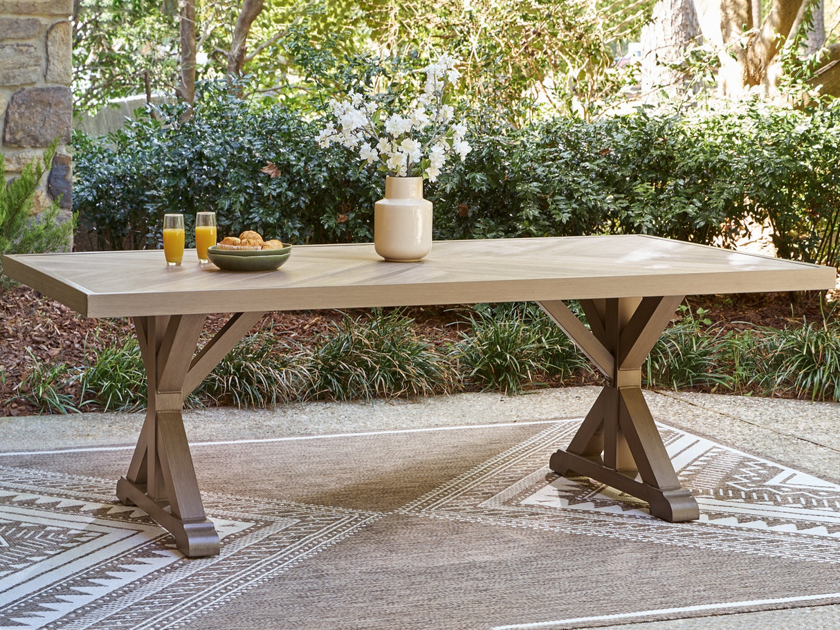 Laguna Heights RECT Dining Table w/UMB OPT by Ashley at Eve Furniture