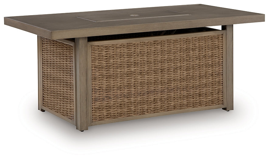 Laguna Heights Rectangular Fire Pit Table by Ashley at Eve Furniture