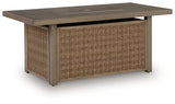 Laguna Heights Rectangular Fire Pit Table by Ashley at Eve Furniture