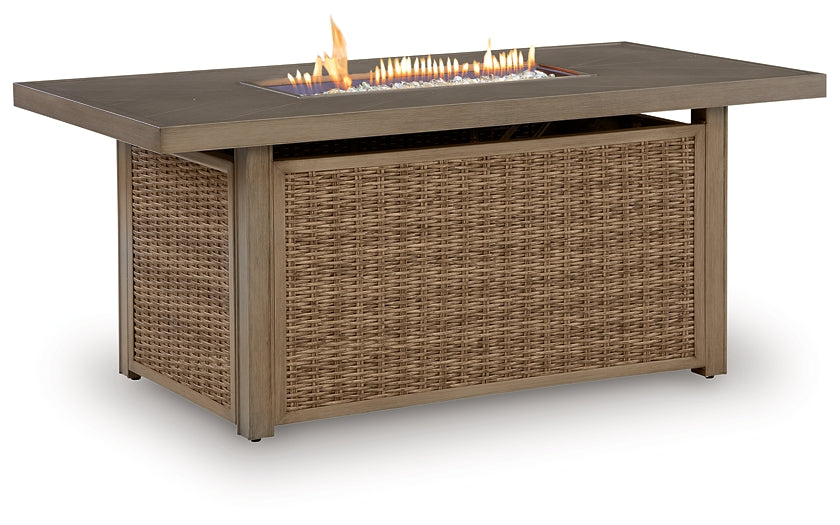 Laguna Heights Rectangular Fire Pit Table by Ashley at Eve Furniture