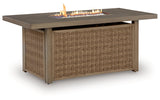 Laguna Heights Rectangular Fire Pit Table by Ashley at Eve Furniture