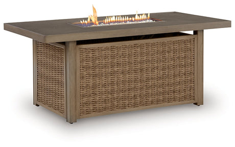 Laguna Heights Rectangular Fire Pit Table by Ashley at Eve Furniture