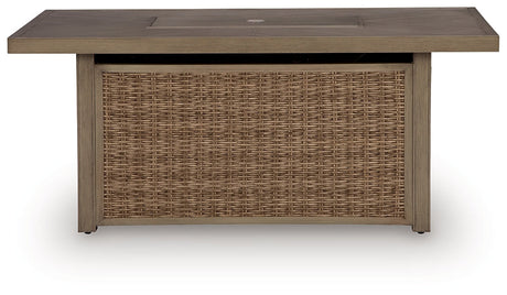 Laguna Heights Rectangular Fire Pit Table by Ashley at Eve Furniture