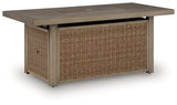 Laguna Heights Rectangular Fire Pit Table by Ashley at Eve Furniture