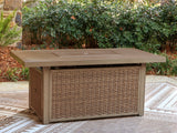 Laguna Heights Rectangular Fire Pit Table by Ashley at Eve Furniture